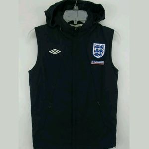 Vintage Umbro England Warm Up Soccer Hooded Vest.